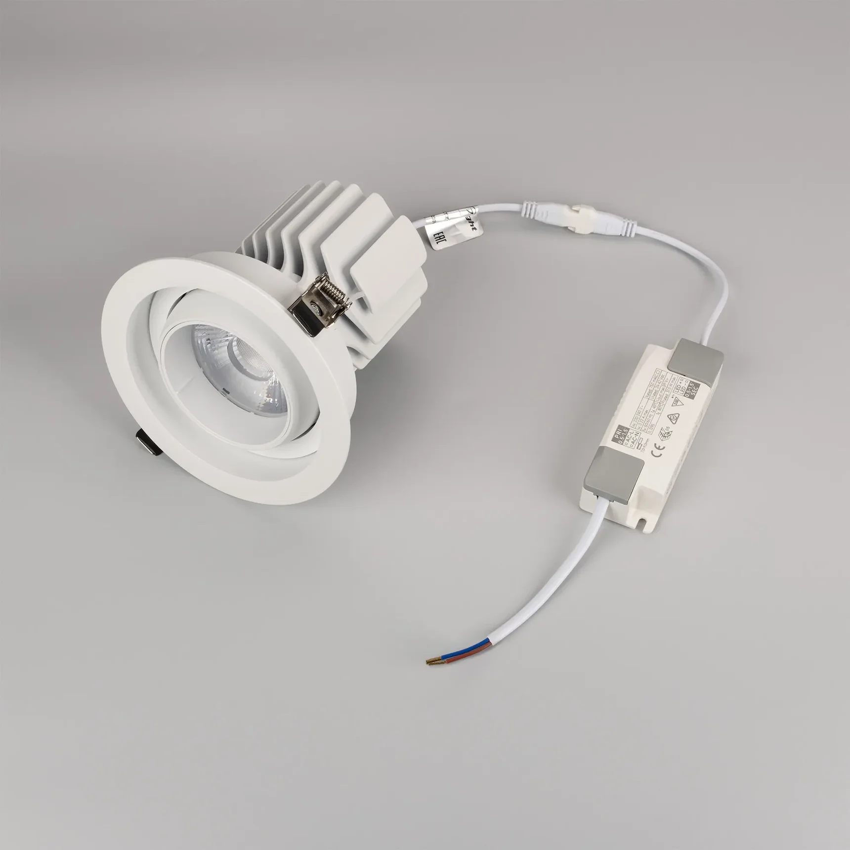 Светильник MS-VORTEX-BUILT-R135-30W Warm3000 (WH-WH, 17 deg, 230V) (Arlight, IP20 Металл, 5 лет) 056568