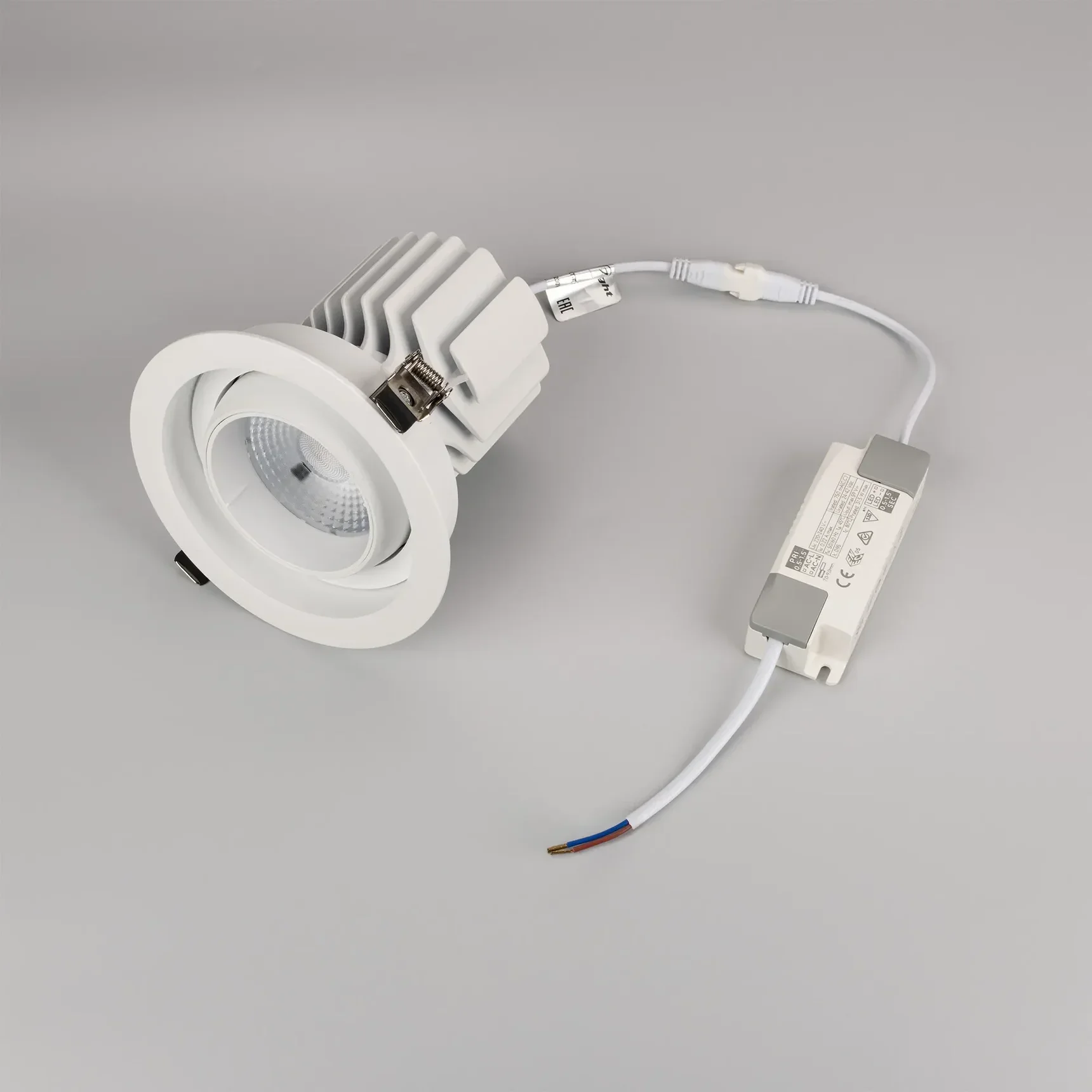 Светильник MS-VORTEX-BUILT-R135-30W Warm3000 (WH-WH, 50 deg, 230V) (Arlight, IP20 Металл, 5 лет) 056571