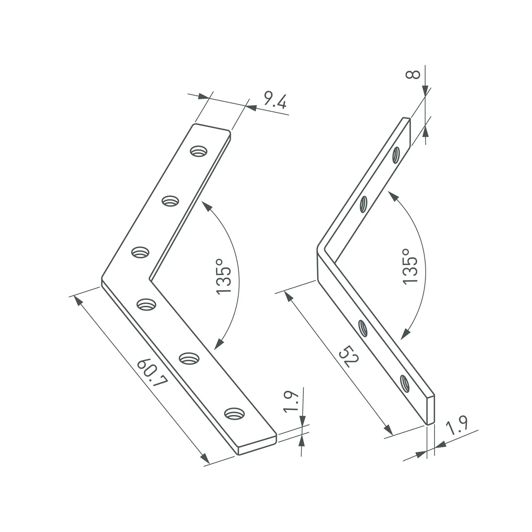 Соединитель профиля LINE-6070-135 Set (Arlight, Металл) 056821 056821