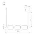 Светильник SP-CARAMELA-HANG-L720-12W Warm2700 (BK, 360 deg, 230V) (Arlight, IP20 Натуральный шелк, 3 года) 056885