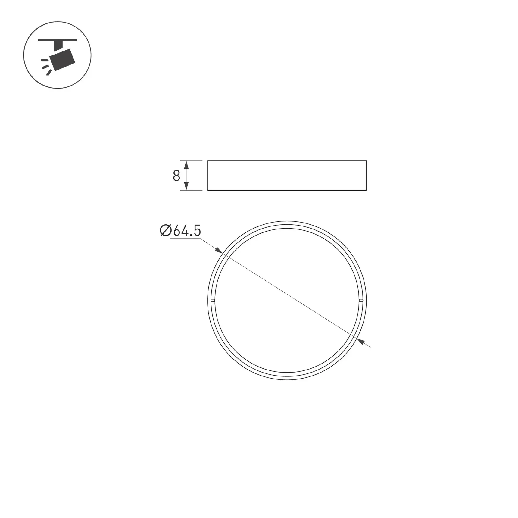 Светофильтр LGD-ARTIFACT-COLORFUL-FIX-ZOOM-R65 (WH-PK) (Arlight, Металл) 057143