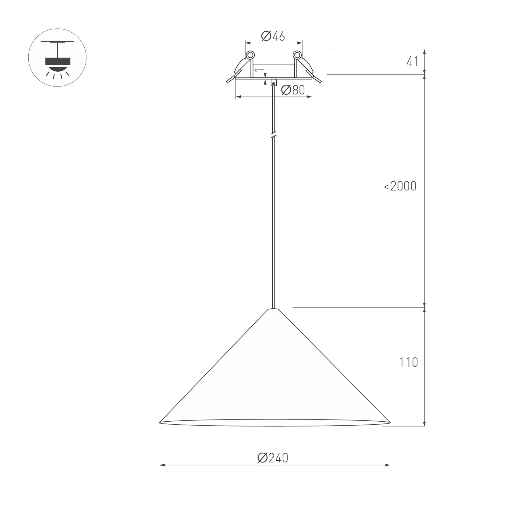 Светильник SP-MAKOTO-R240-10W Warm3000 (BK, 36 deg, 230V, TRIAC) (Arlight, IP20 Металл, 3 года) 057212