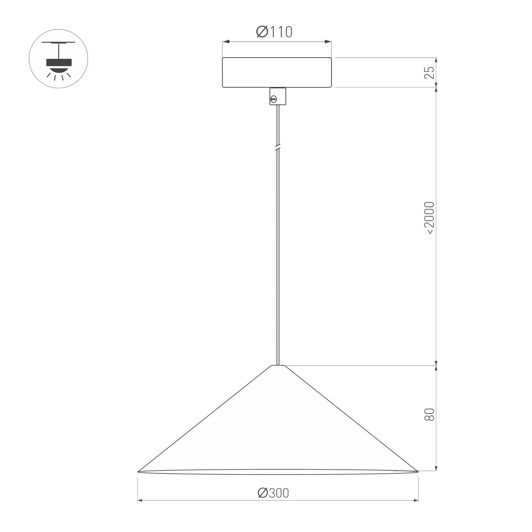Светильник SP-MAKOTO-R300-10W Warm2700 (WH, 36 deg, 230V, TRIAC) (Arlight, IP20 Металл, 3 года) 057218