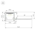 Профиль FANTOM-BENT-W12-SIDE-EDGE-2000 ANOD (Arlight, Алюминий) 057315