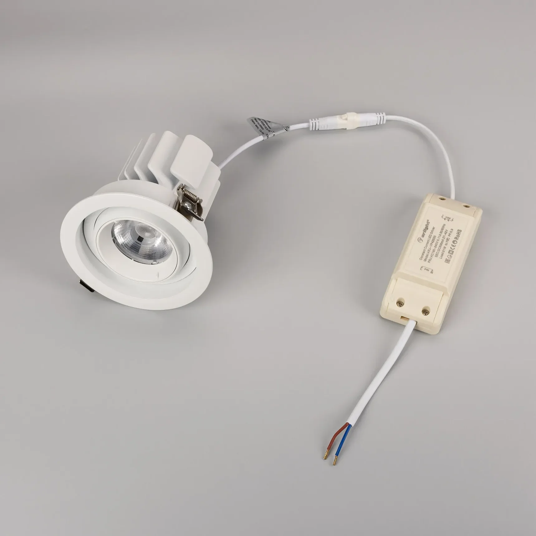 Светильник MS-VORTEX-BUILT-R110-20W Day4000 (WH-WH, 40 deg, 230V) (Arlight, IP20 Металл, 5 лет) 057754