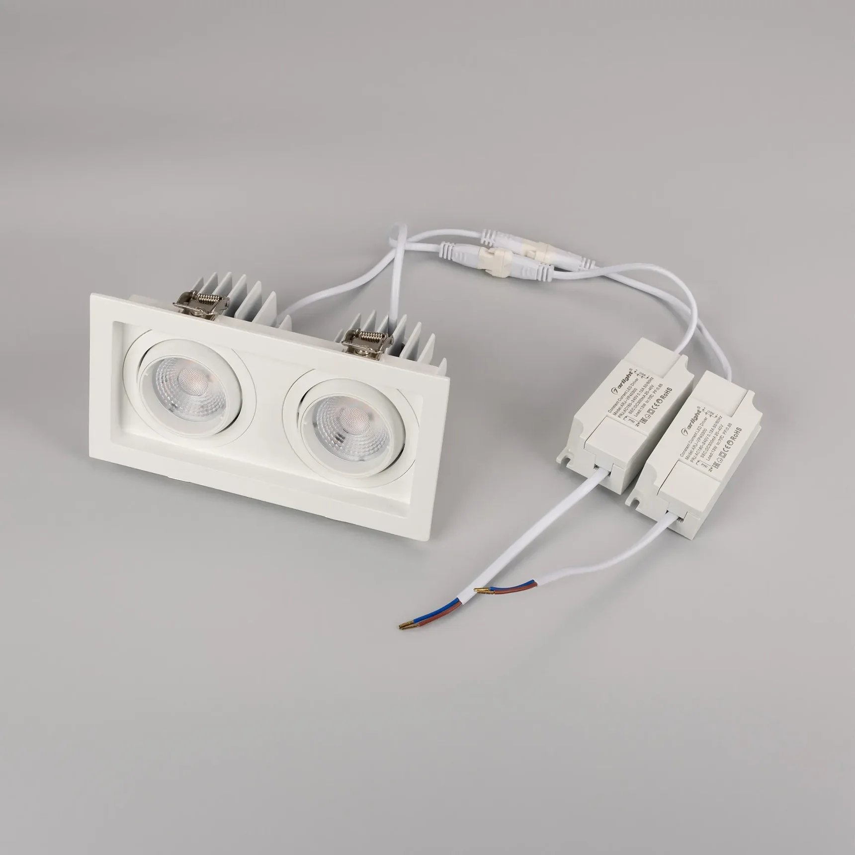 Светильник MS-VORTEX-BUILT-S170x90-2x12W Warm3000 (WH-WH, 40 deg, 230V) (Arlight, IP20 Металл, 5 лет) 057761