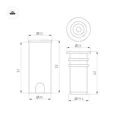 Светильник ART-PELURU-GROUND-R23-1W Warm3000 (SL, 100 deg, 24V) (Arlight, IP67 Металл, 3 года) 057833