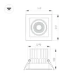 Светильник MS-VORTEX-BUILT-S117x117-20W Warm3000 (WH-WH, 40 deg, 230V) (Arlight, IP20 Металл, 5 лет) 057918