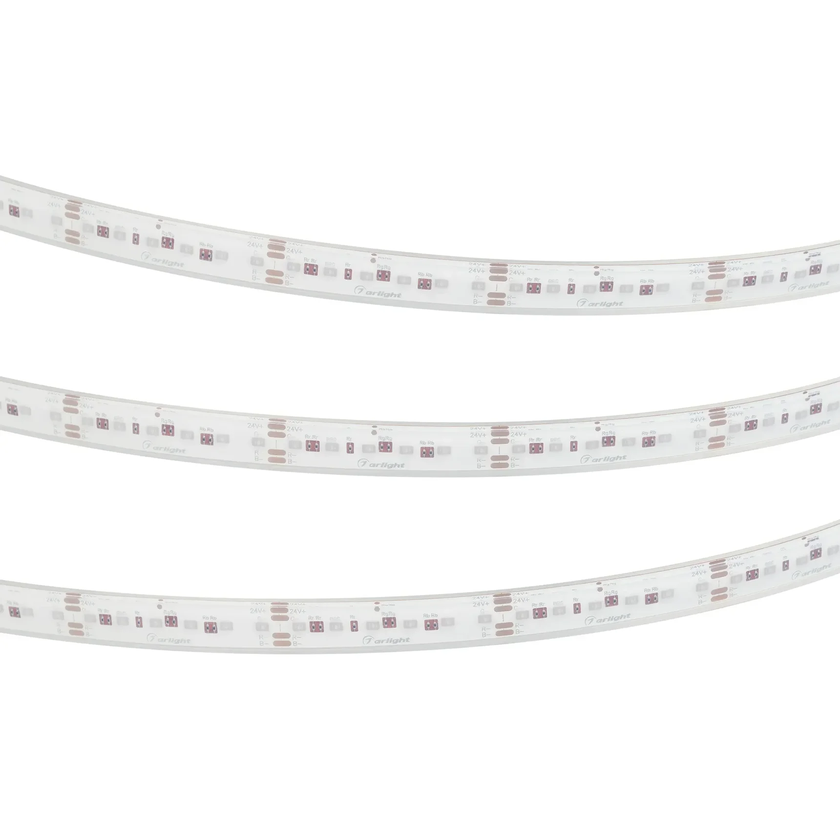 Светодиодная лента герметичная DOT-PFS-X120-12mm 24V RGB (14 W/m, IP68, 5m) (Arlight, 5 лет) 058096