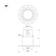 Светильник MS-INVISIO-TRIMLESS-R55-15W Warm3000 (WH-WH, 36 deg, 230V) (Arlight, IP54 Металл, 5 лет) 059162