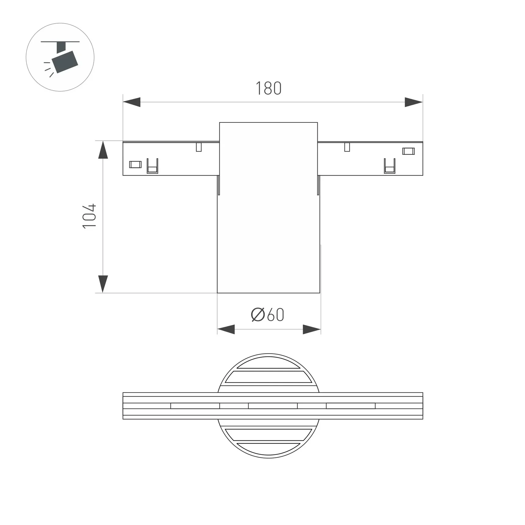 Светильник MAG-ORIENT-AXIO-R60-15W Day4000 (BK, 24 deg, 48V) (Arlight, IP20 Металл, 5 лет) 059256