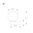Светильник SP-ORNELLA-TAB-L150-R125-6W Warm3200-MIX (BK, 300 deg, 230V, TOUCH-DIMM) (Arlight, IP20 Металл, 3 года) 059530