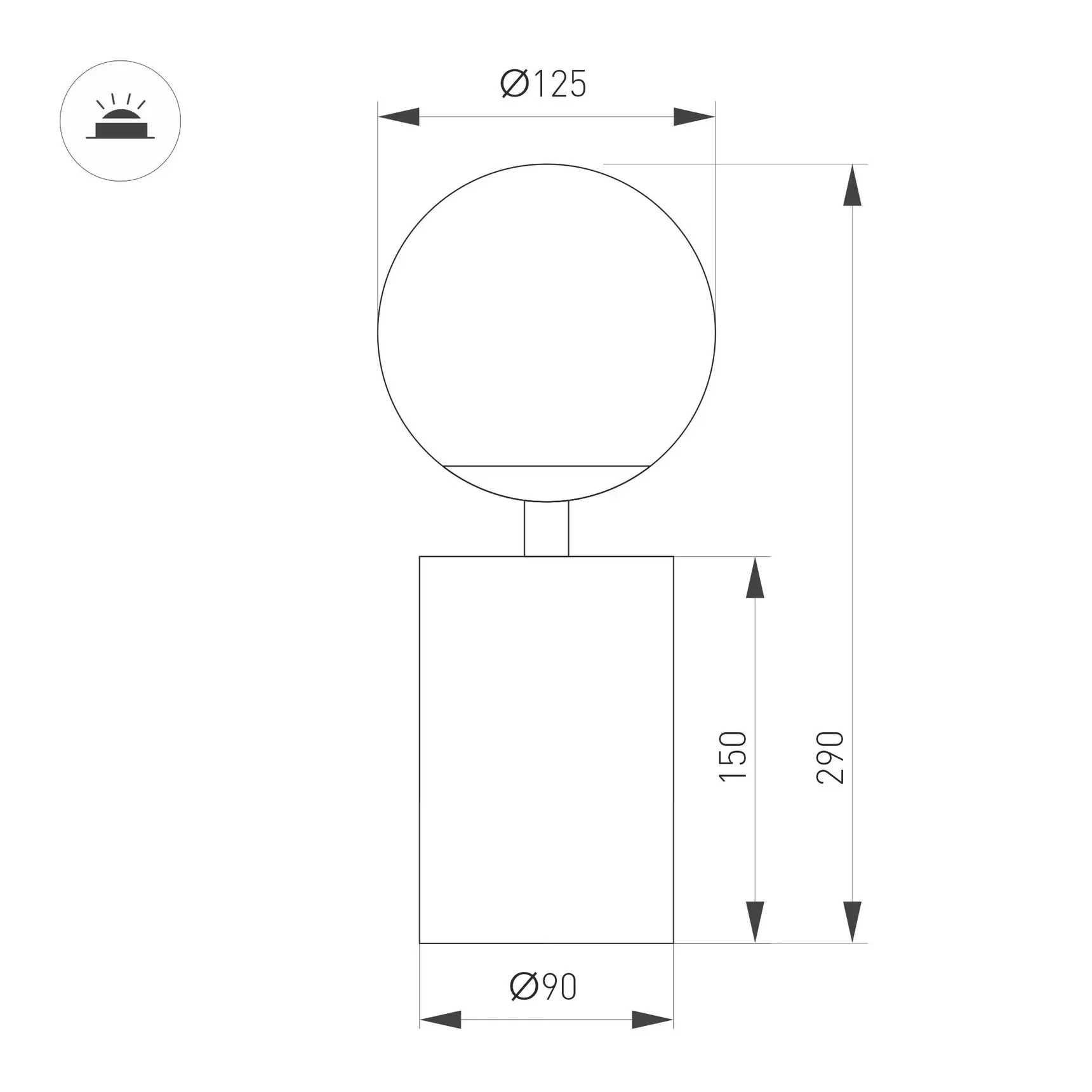 Светильник SP-ORNELLA-TAB-L290-R125-6W Warm3200-MIX (WH, 300 deg, 230V, TOUCH-DIMM) (Arlight, IP20 Металл, 3 года) 059536