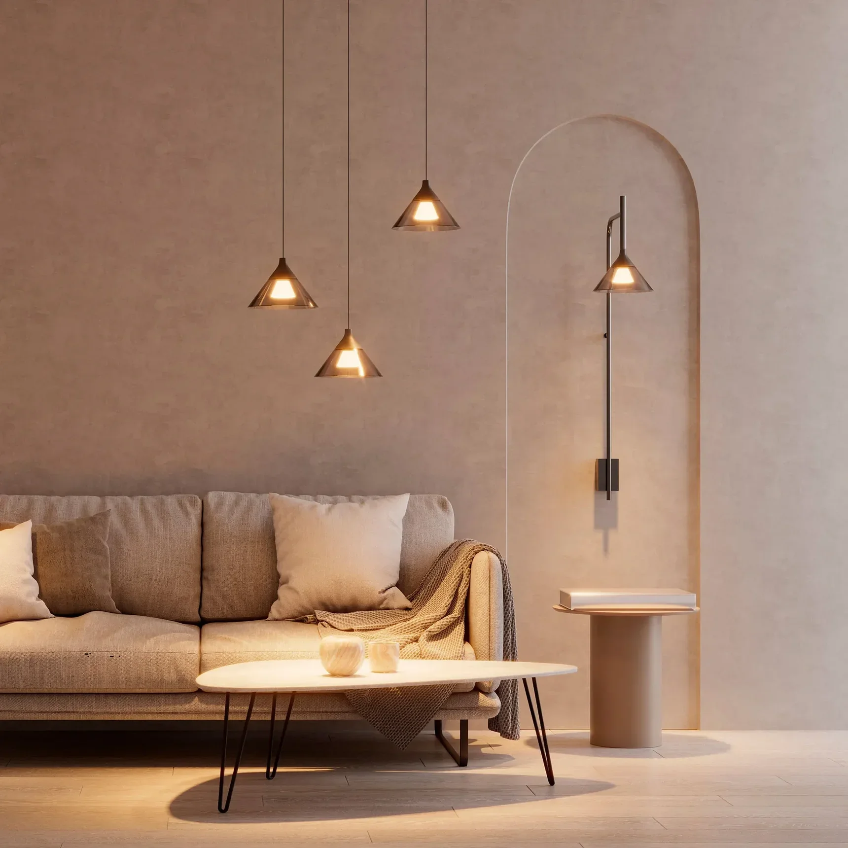 Светильник SP-OMBRELLO-HANG-R200-7W Warm3000 (BK, 30 deg, 230V) (Arlight, IP20 Металл, 5 лет) 059590