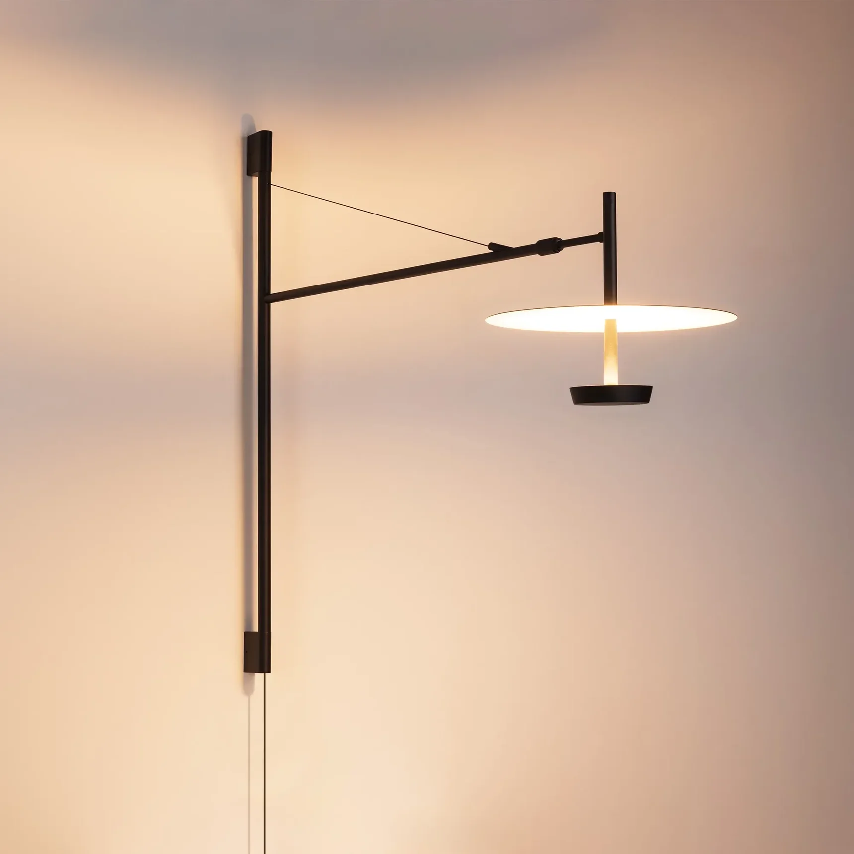 Светильник SP-CAMPANA-WALL-L1450-9W Warm3000 (BK, 130 deg, 230V, TELESCOPIC) (Arlight, IP20 Металл, 5 лет) 059596