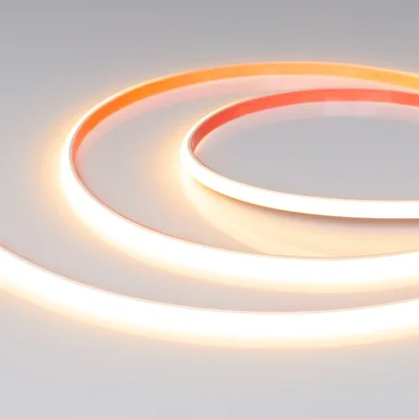 Светодиодная лента герметичная COB-PSW-X480-8mm 24V Warm2400 (6 W/m, IP67, TWP100, 5m) (Arlight, CRI>90) 060454