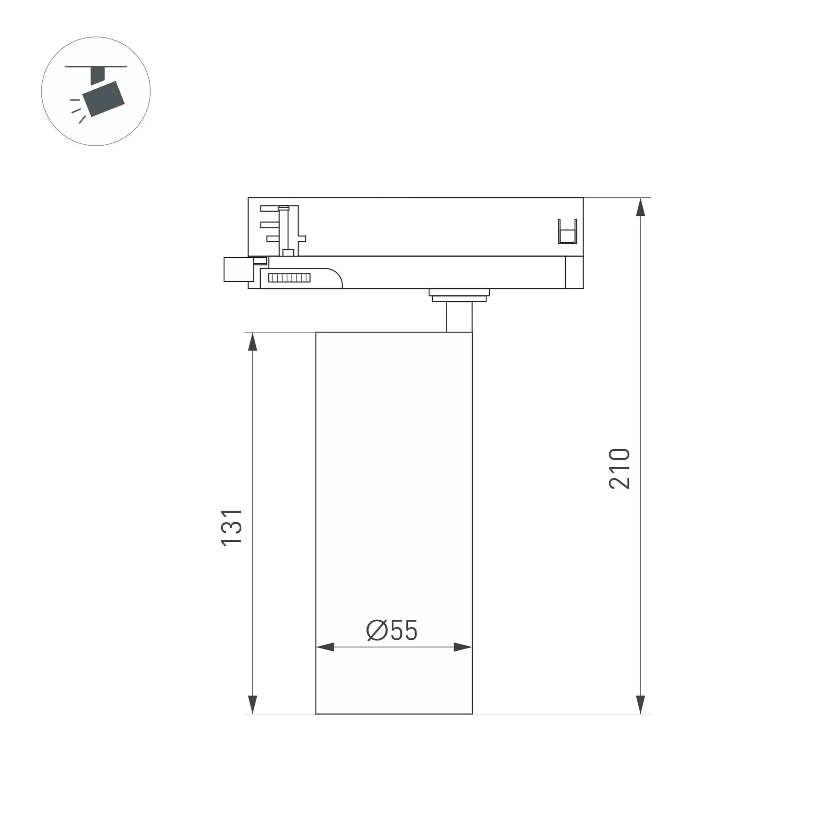 Светильник LGD-SILMA-4TR-R55-4W Warm2700 (BK, 4 deg, 230V) (Arlight, IP20 Металл, 5 лет) 060464