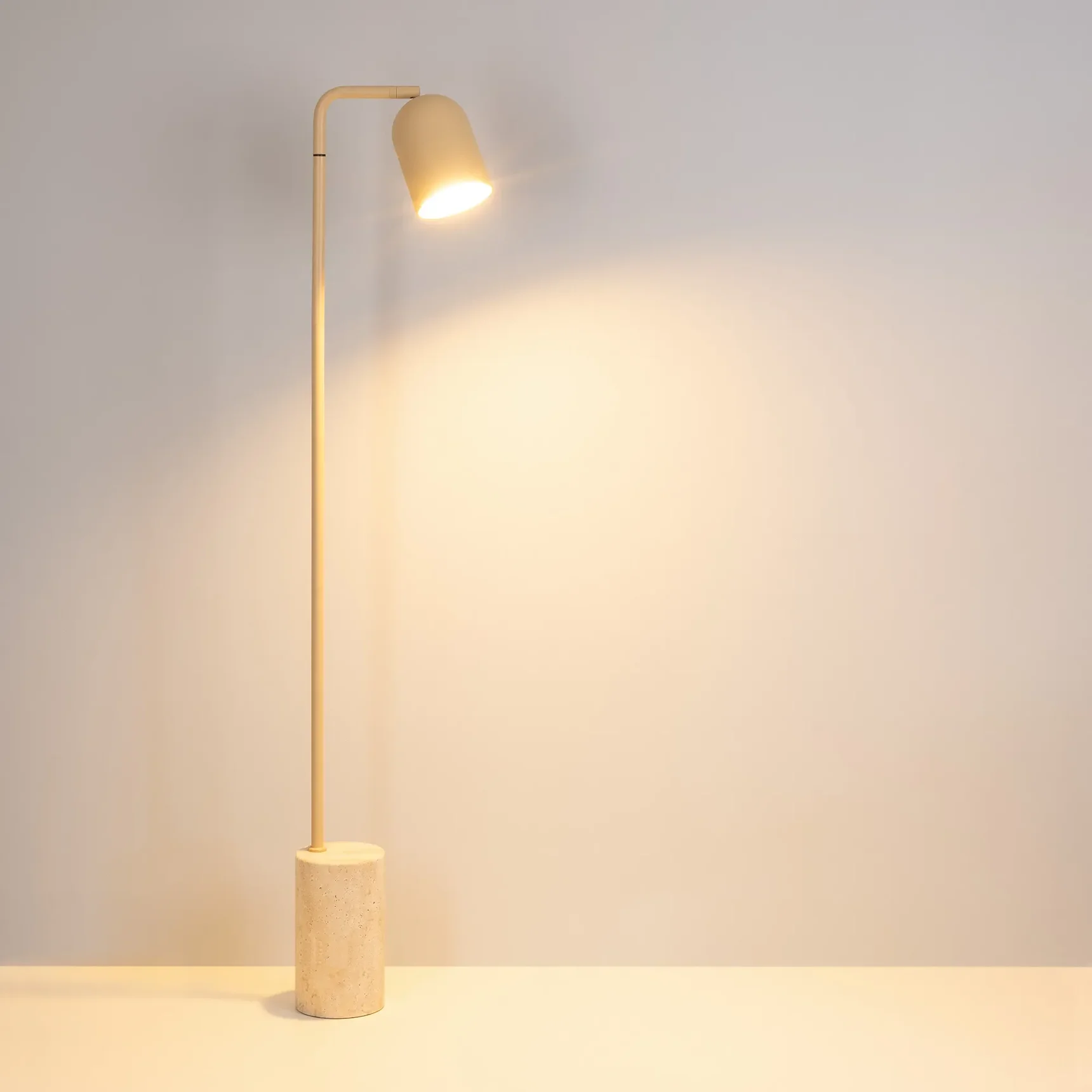 Светильник SP-MASON-FLOOR-R143-6W Warm3200-MIX (BG, 120 deg, 230V) (Arlight, IP20, Травертин, 5 лет) 060782