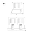 Светильник MS-FLOW-BUILT-S157x85-2x6W Day4000 (WH, 55 deg, 230V) (Arlight, IP20 Металл, 5 лет) 060936