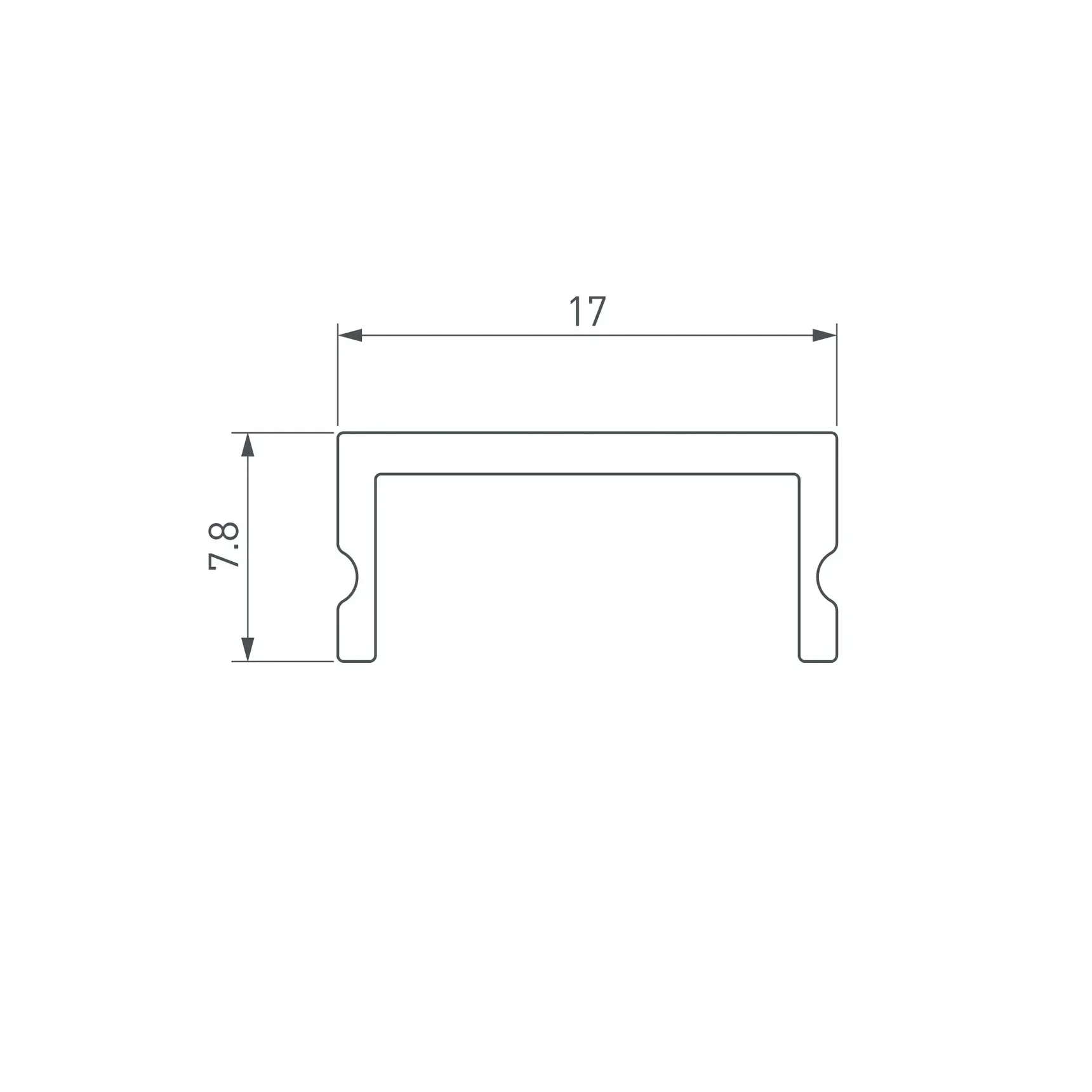 Экран SL-W17-2000 OPAL BLACK (Arlight, Пластик) 061011