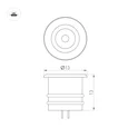 Светильник ART-PICCOLO-BUILT-R13-1W Warm3000 (BK, 30 deg, 3V) (Arlight, IP40 Металл, 3 года) 061671