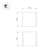 Светильник LGD-PERAN-WALL-S120x120-6W Warm3000 (Light ivory, 0-80 deg, 230V) (Arlight, IP65 Бетон, 3 года) 061760