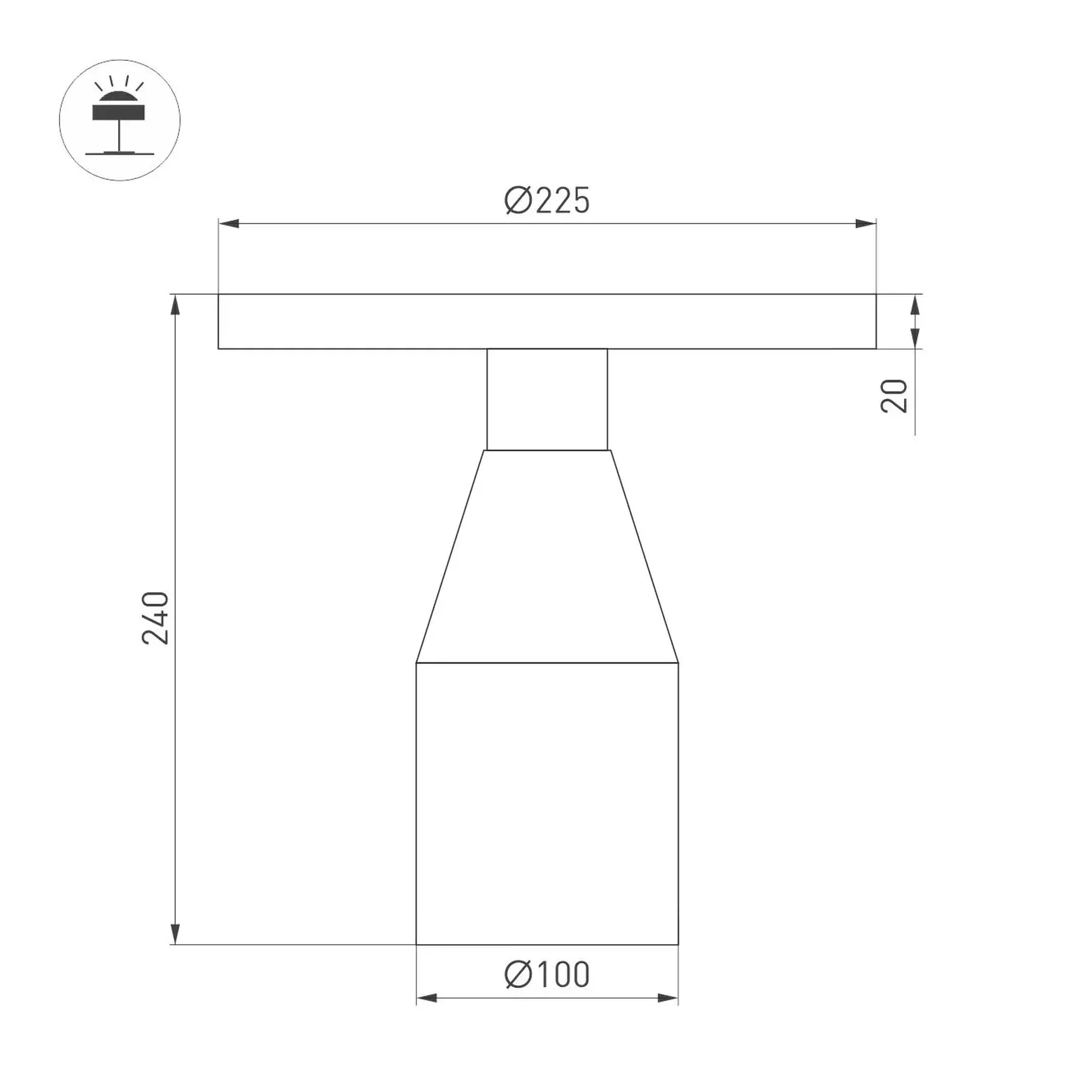 Светильник SP-CROOD-TAB-R22.5x24-7W Warm3200-MIX (CF-BK, 140 deg, 230V) (Arlight, IP20, Мрамор, 5 лет) 061771