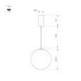 Светильник SP-SILKA-HANG-R300-7W Warm2700 (WH, 330 deg, 230V) (Arlight, IP20 Натуральный шелк, 3 года) 061916