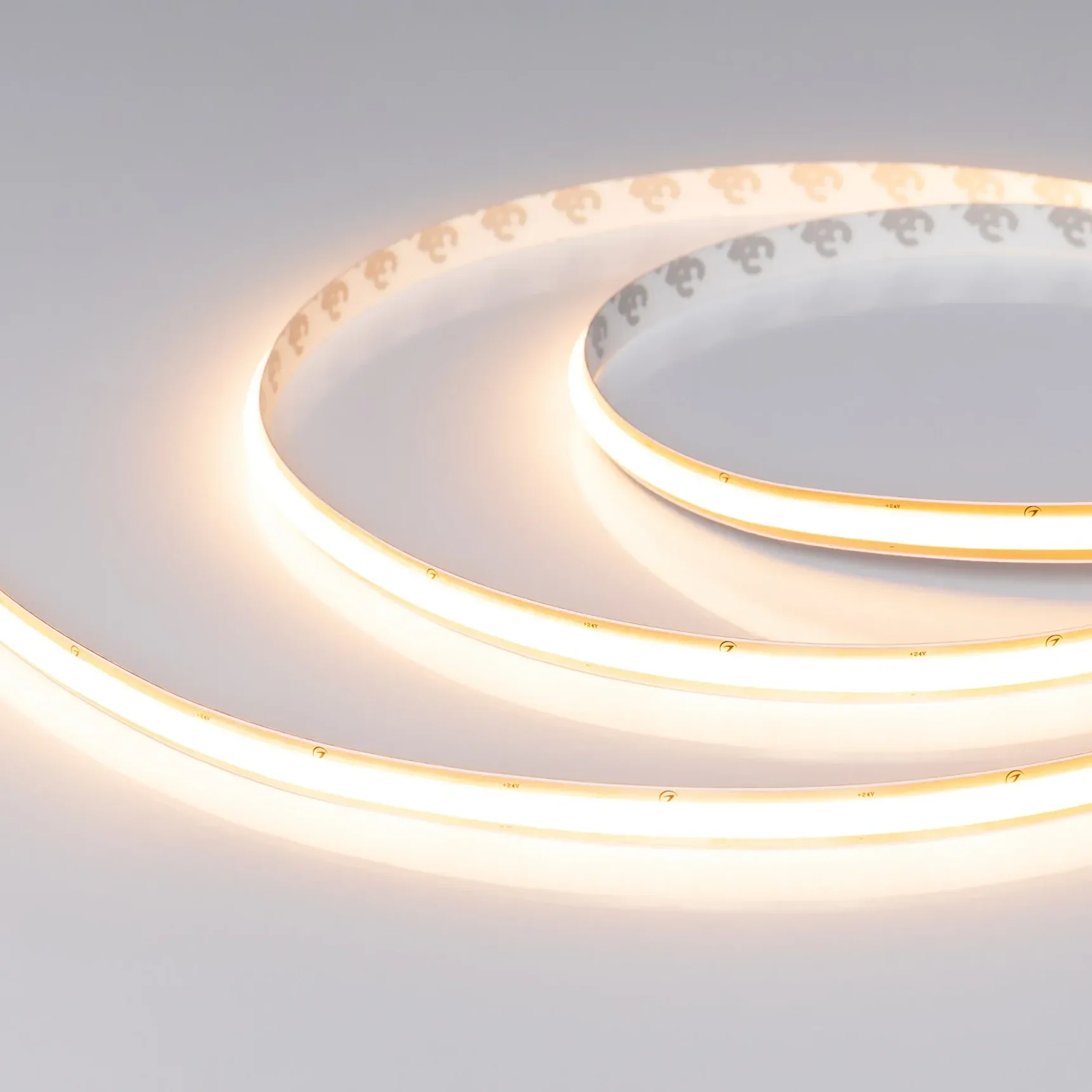 Светодиодная лента SOB-M288-10mm 24V Warm2700 (10 W/m, IP20, 5m) (Arlight, резка 1 светодиод) 062071