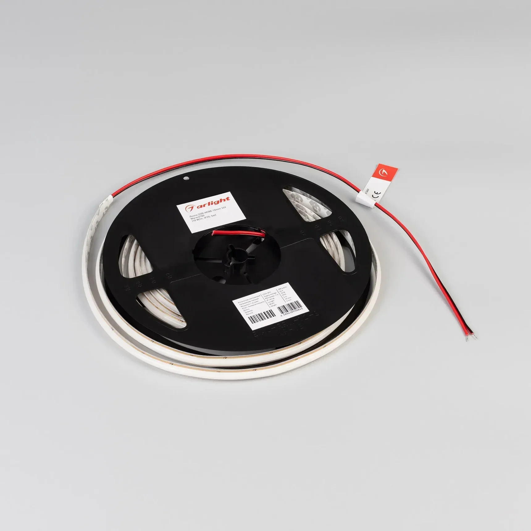 Светодиодная лента SOB-M288-10mm 24V Warm2400 (10 W/m, IP20, 5m) (Arlight, резка 1 светодиод) 062072