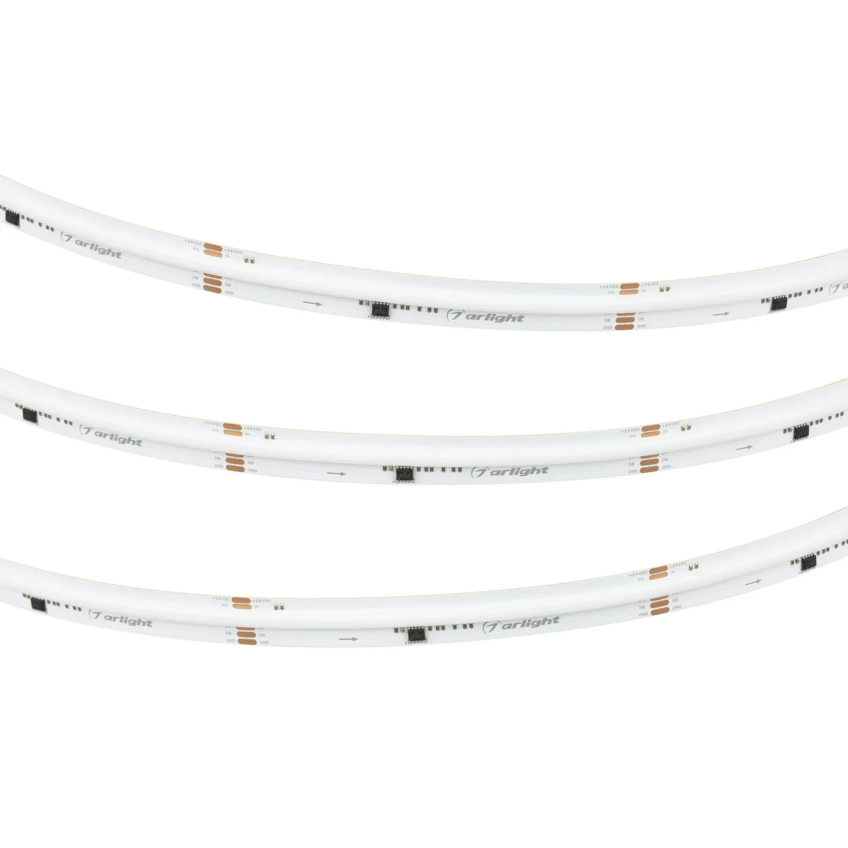 Светодиодная лента DMX-COB-X1008-18mm 24V RGB-PX126 (11 W/m, IP20, CSP, 5m) (Arlight, -) 062128
