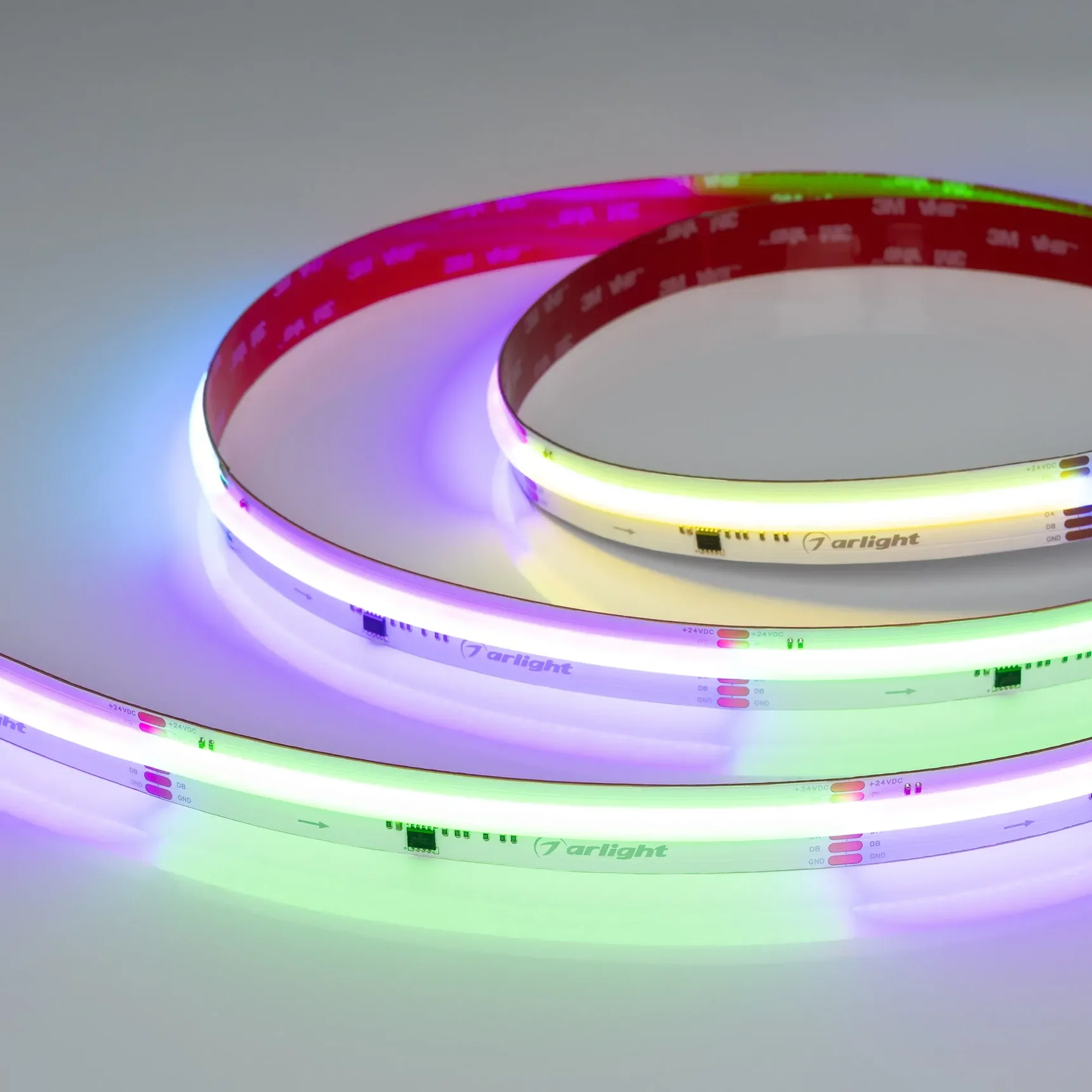 Светодиодная лента DMX-COB-X1008-18mm 24V RGB-PX126 (11 W/m, IP20, CSP, 5m) (Arlight, -) 062128