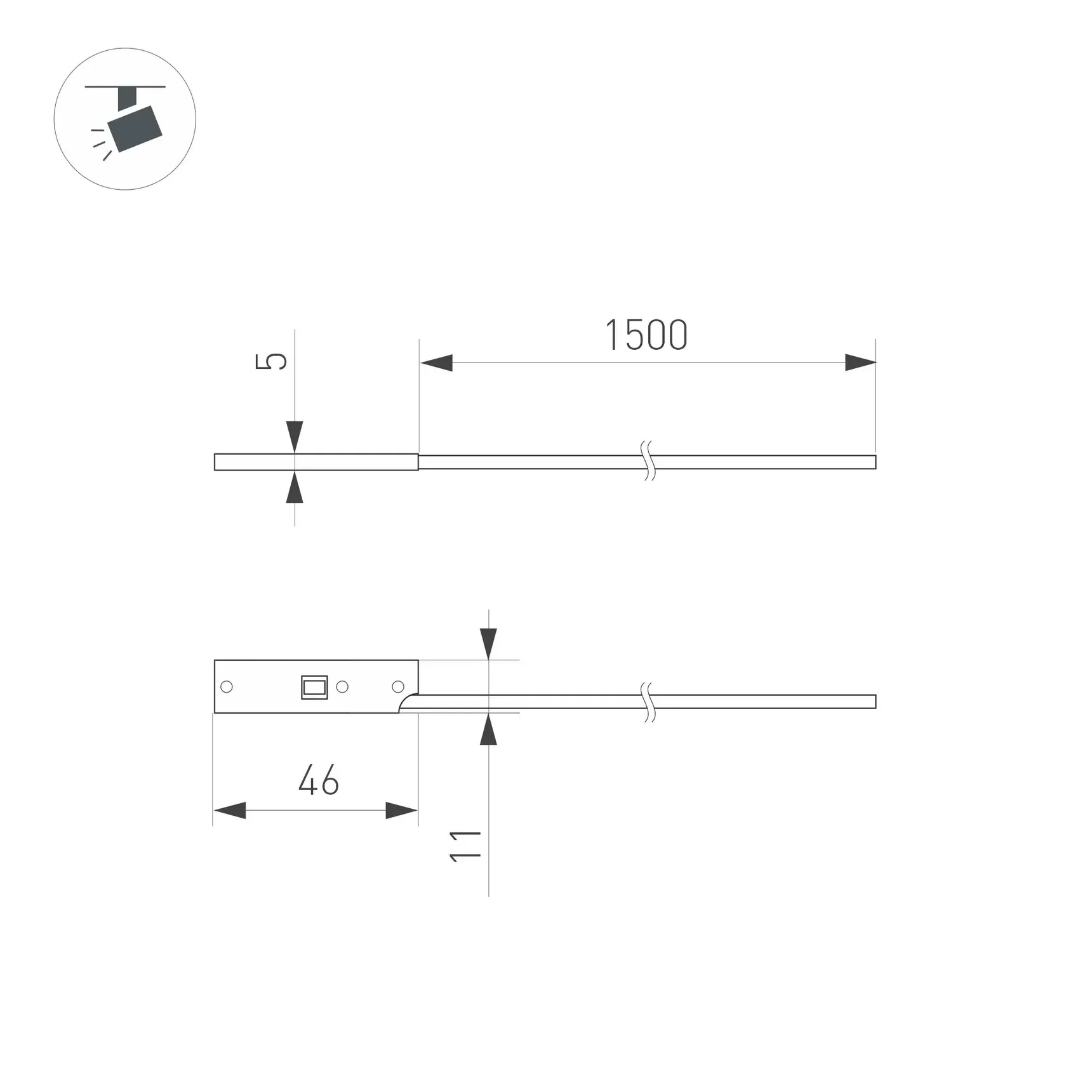 Коннектор питания MAG-MICROCOSM-CON-POWER-1500 (BK) (Arlight, IP20 Пластик) 062271