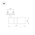 Светильник LGD-ARTEMIS-BUILT-FLAP-R55-12W Warm2700 (BK, 8-80 deg, 230V) (Arlight, IP20 Металл, 5 лет) 062274