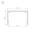 Профиль WPH-FLEX-3020-1000 ANOD (Arlight, Алюминий) 062645