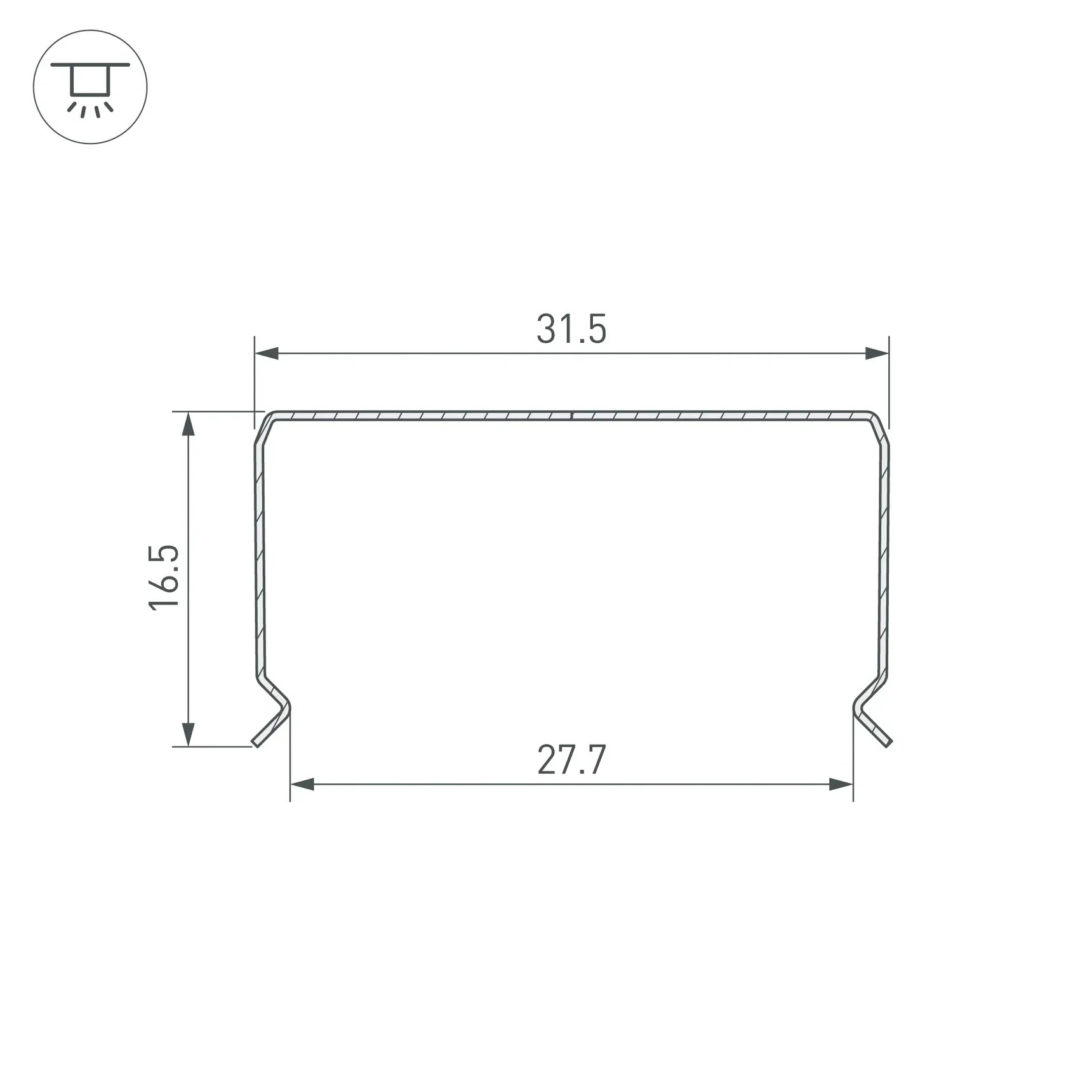 Профиль гибкий WPH-FLEX-3020-1000 (Arlight, Сталь) 062646