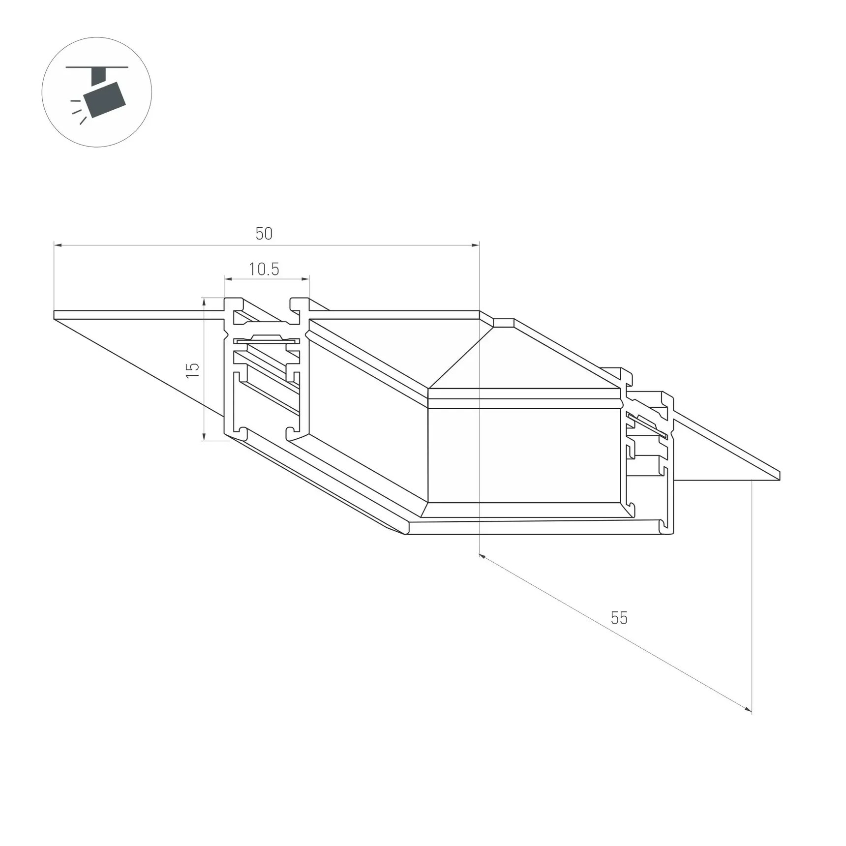 Коннектор угловой MAG-MICROCOSM-CON-FDW-L90 (WH) (Arlight, IP20 Металл, 3 года) 062720