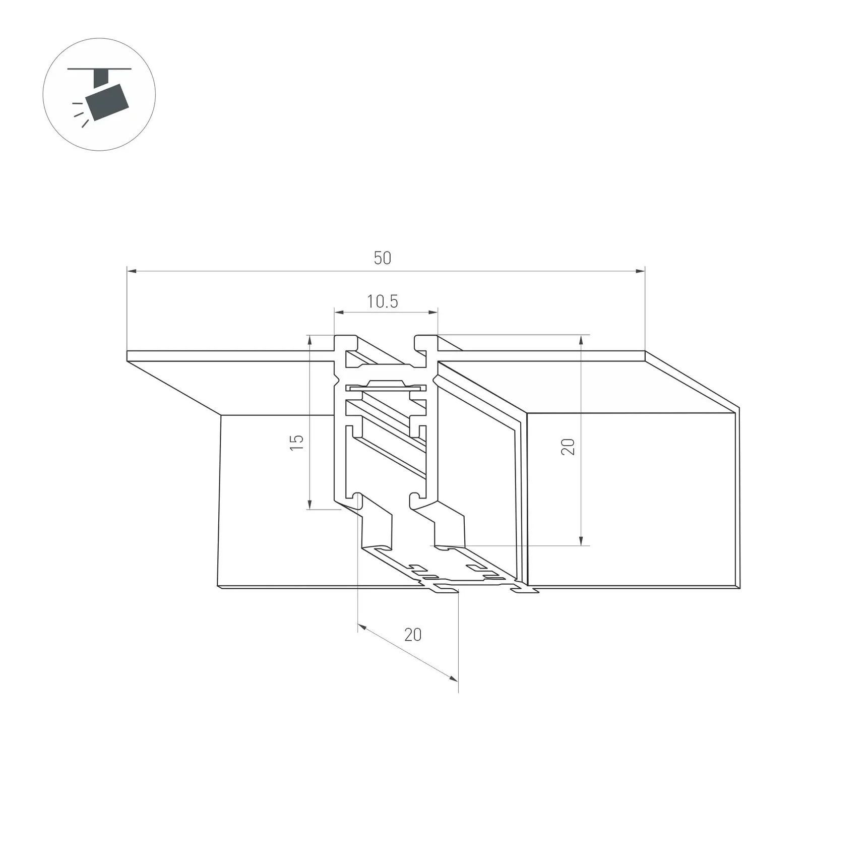 Коннектор угловой MAG-MICROCOSM-CON-FDW-L90-INT (WH) (Arlight, IP20 Металл, 3 года) 062721