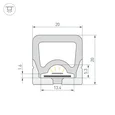 Силиконовый профиль WPH-FLEX-2020-TOP-S13-20m WHITE (Arlight, Силикон) 062837