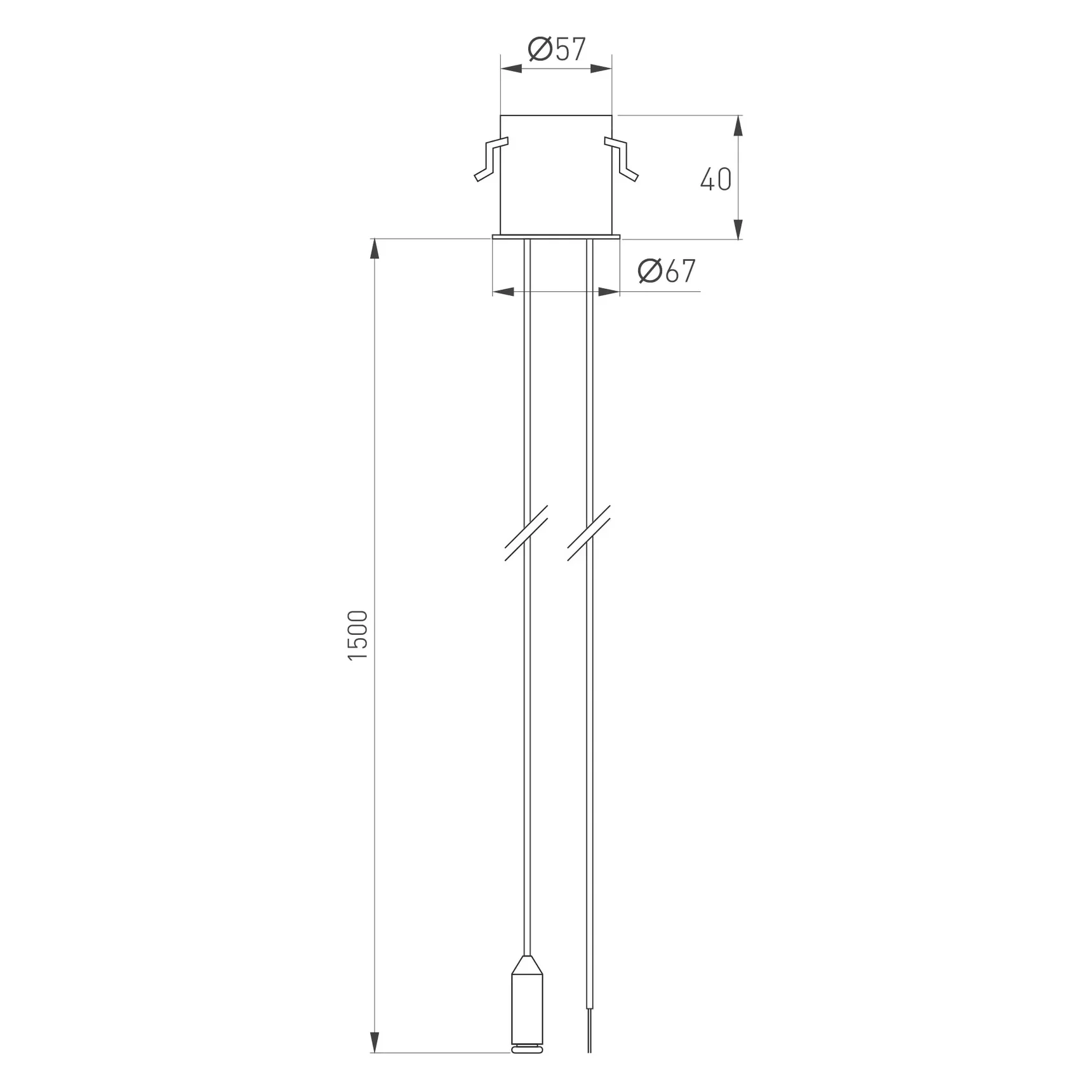 Потолочная чаша MAG-ORIENT-CANOPY-BUILT-POWER-L1500 (WH) (Arlight, Металл) 062961