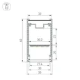 Профиль LINE-3560-BENT-SIDE-2000 ANOD (Arlight, Алюминий) 062978