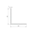 Уголок ARH-W20x20x1-3000 WHITE (Arlight, Алюминий) 063301