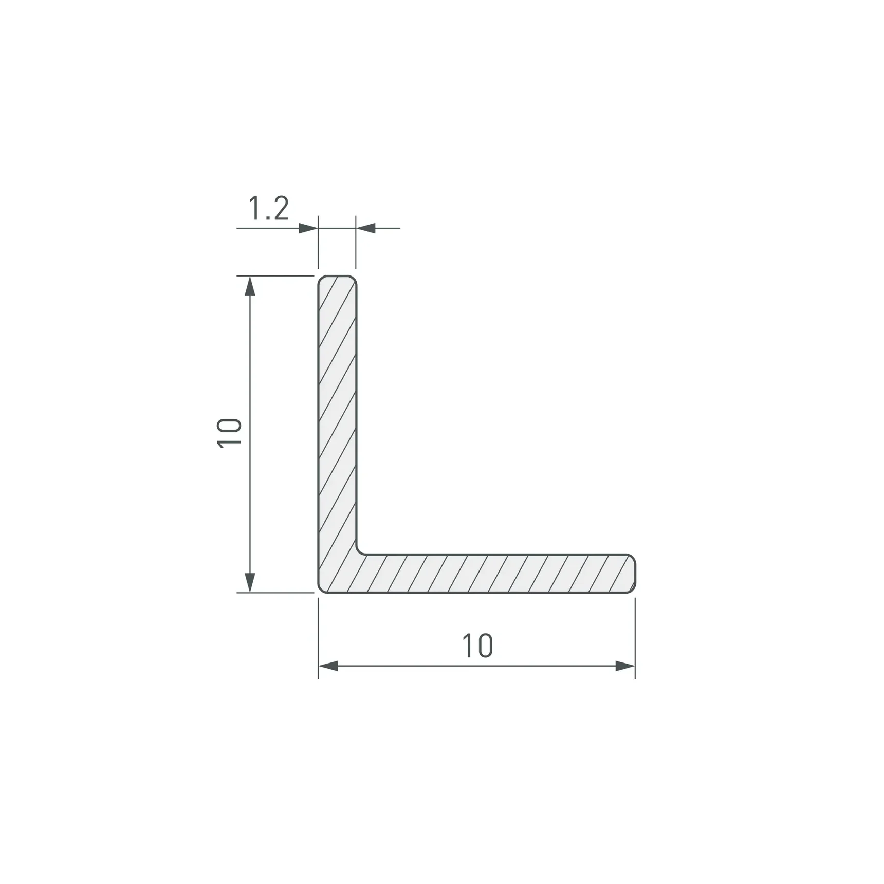 Уголок ARH-W10x10x1,2-3000 BLACK (Arlight, Алюминий) 063304