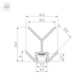 Профиль PIK-F-EXT-2000 (Arlight, Алюминий) 063317