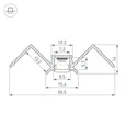 Профиль PIK-F-HIDE-INT-3000 (Arlight, Алюминий) 063386