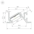 Профиль PDS-BEVEL-F-2000 ANOD (Arlight, Алюминий) 063456