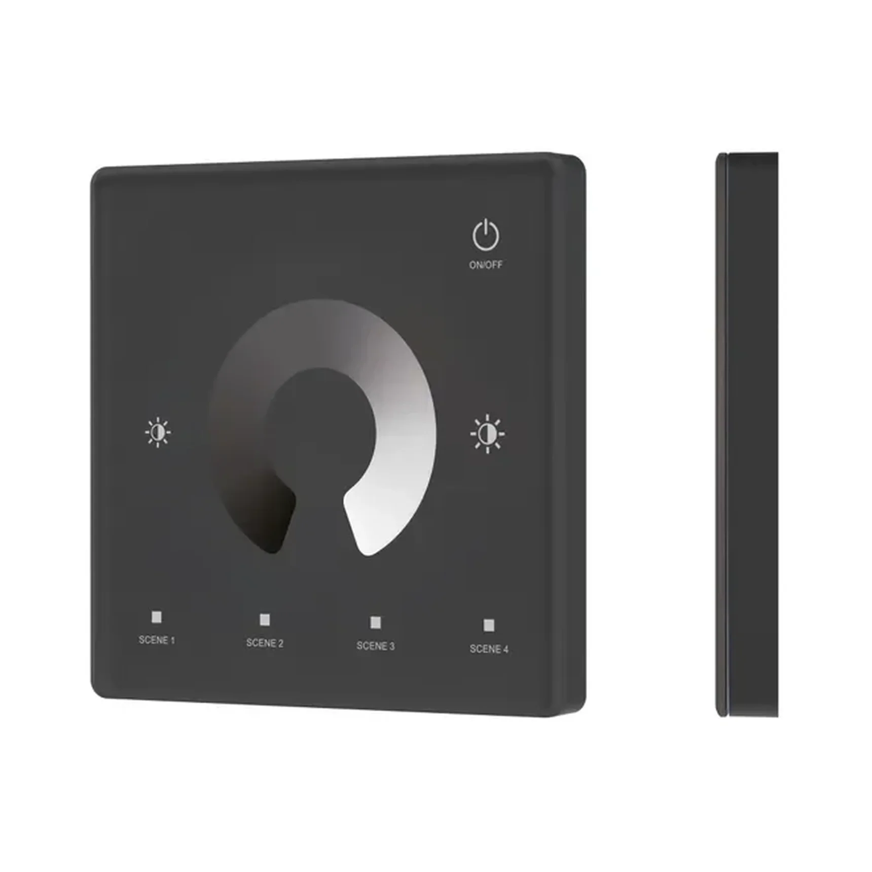 INTELLIGENT ARLIGHT Сенсорная панель SMART-RF-801-11-1G-4SC-DIM черный (3V, 2.4G) накладная (IARL, IP20 Пластик, 5 лет) 063525