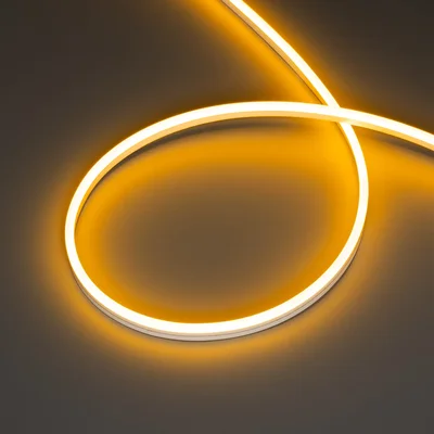 Светодиодная лента герметичная HALO-SIDE-A168-6x13mm 24V Yellow (10 W/m, IP67, 2835, 5m) (Arlight, Силикон) 063634