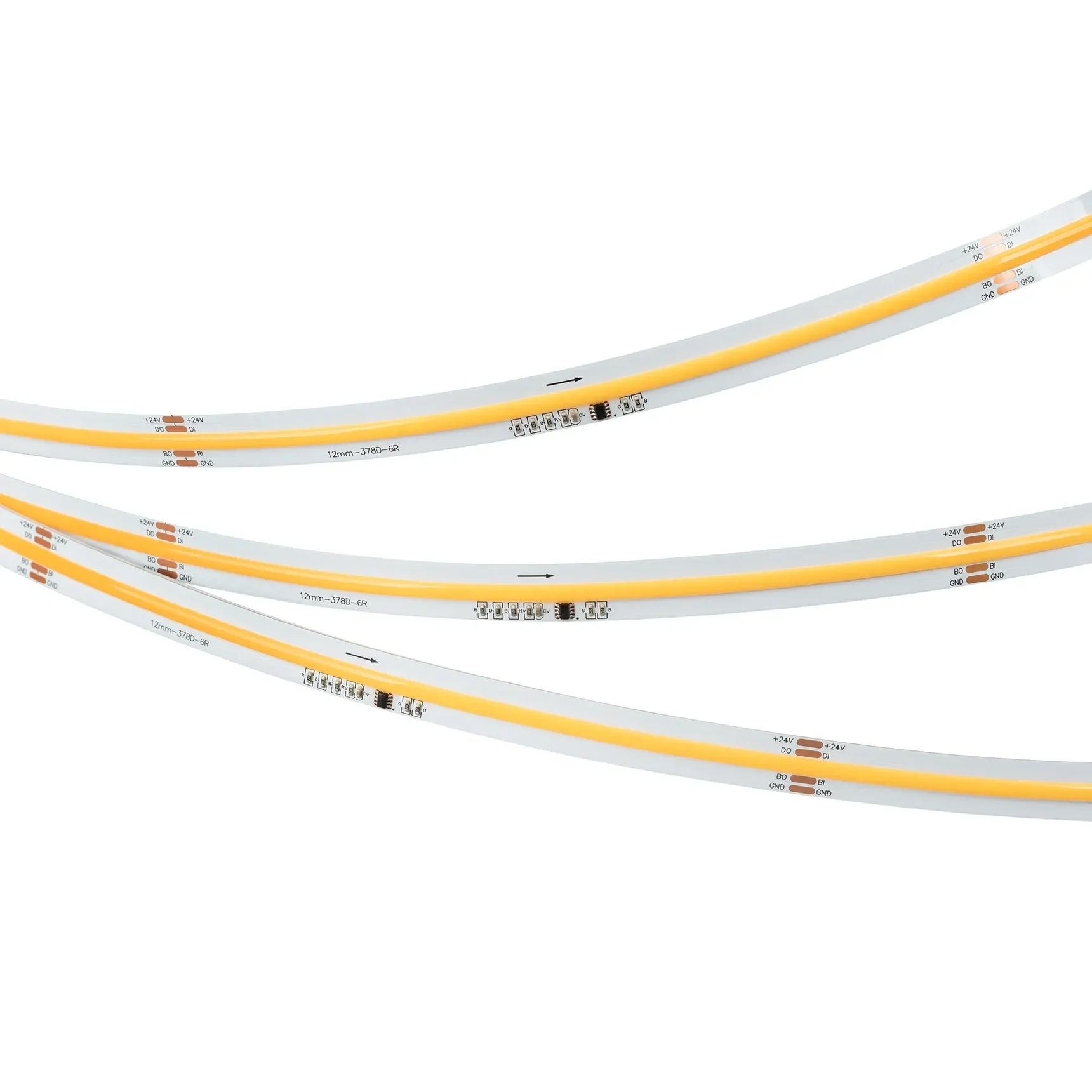 Светодиодная лента SPI-COB-X378-12mm 24V Day4000-PX21-BPT (8 W/m, IP20, 5m) (Arlight, бегущий огонь) 063779