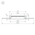 Профиль SL-LINIA40-FANTOM-2000 ANOD (Arlight, Алюминий) 063907